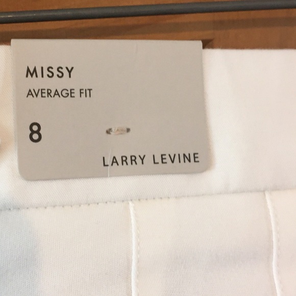 NWT LARRY LEVINE White dress pants Missy size 8 - Picture 5 of 10